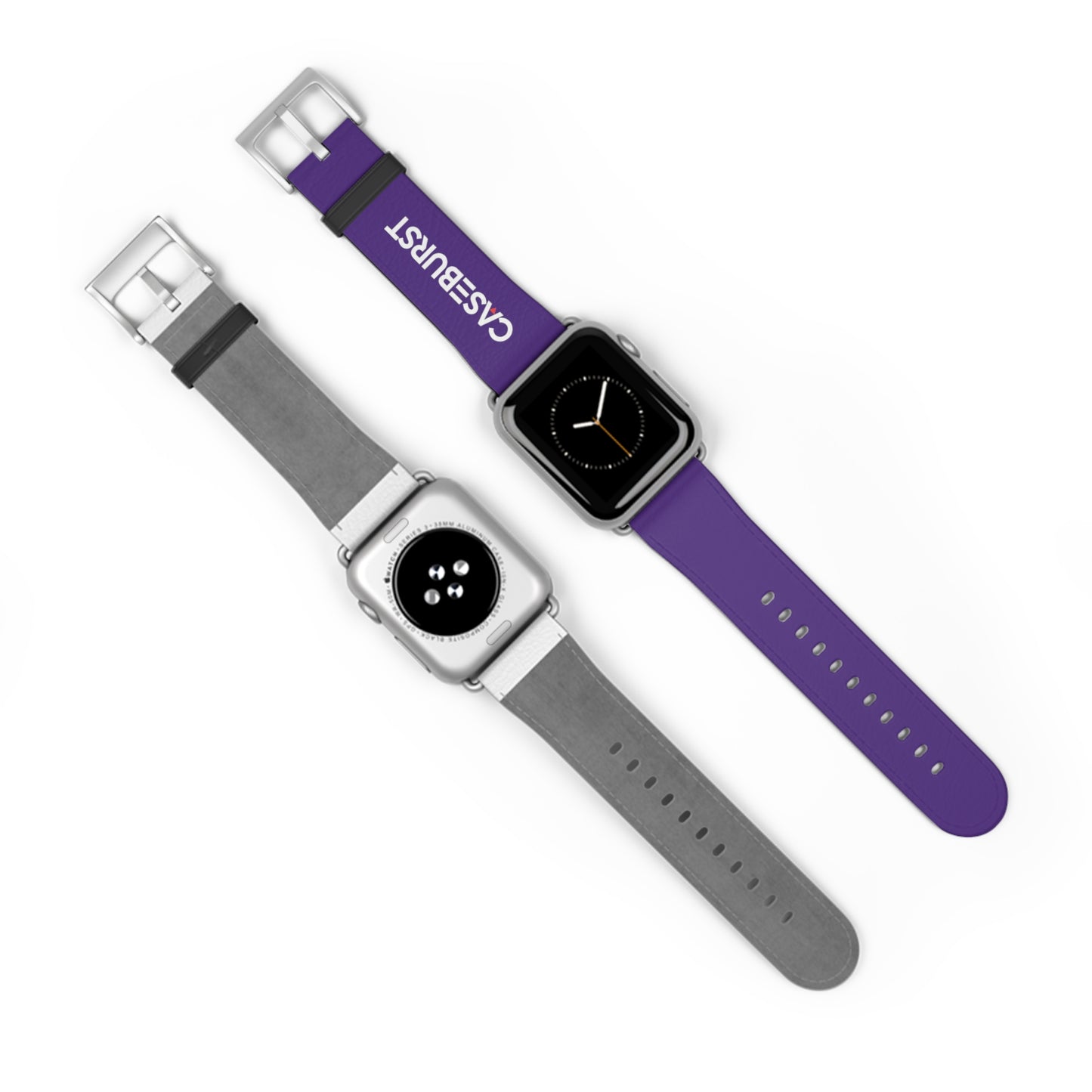 Purple Mash Faux Leather Watch Band.