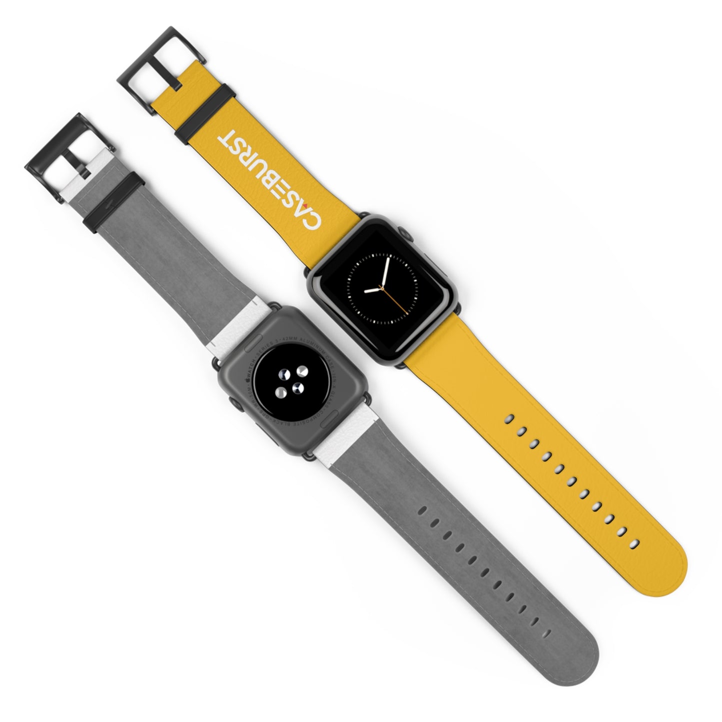 Yellow Faux Leather Watch Band.