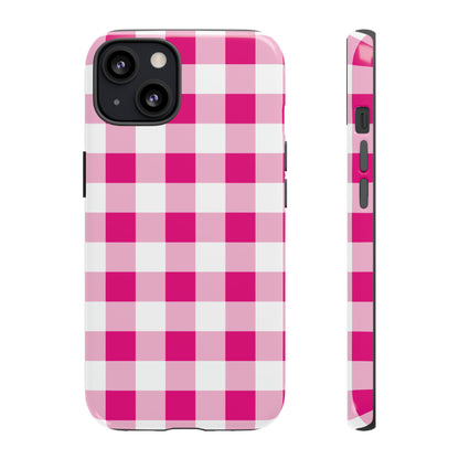 Pink Checkered - TOUGH PHONE CASE