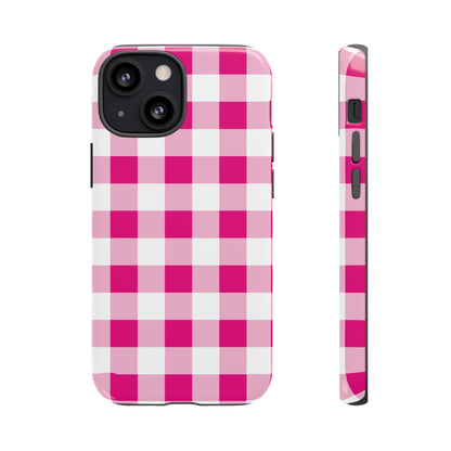 Pink Checkered - TOUGH PHONE CASE