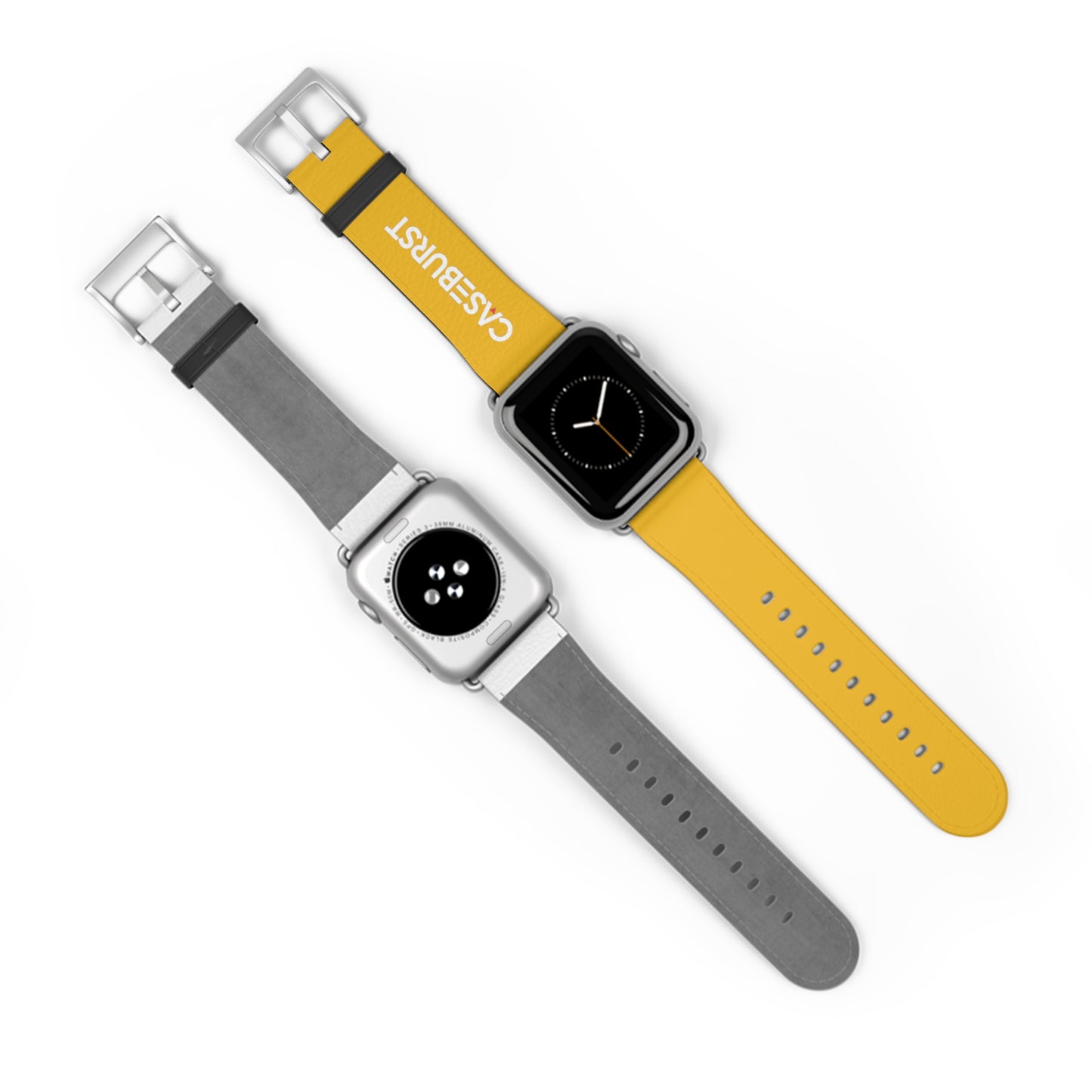 Yellow Faux Leather Watch Band.