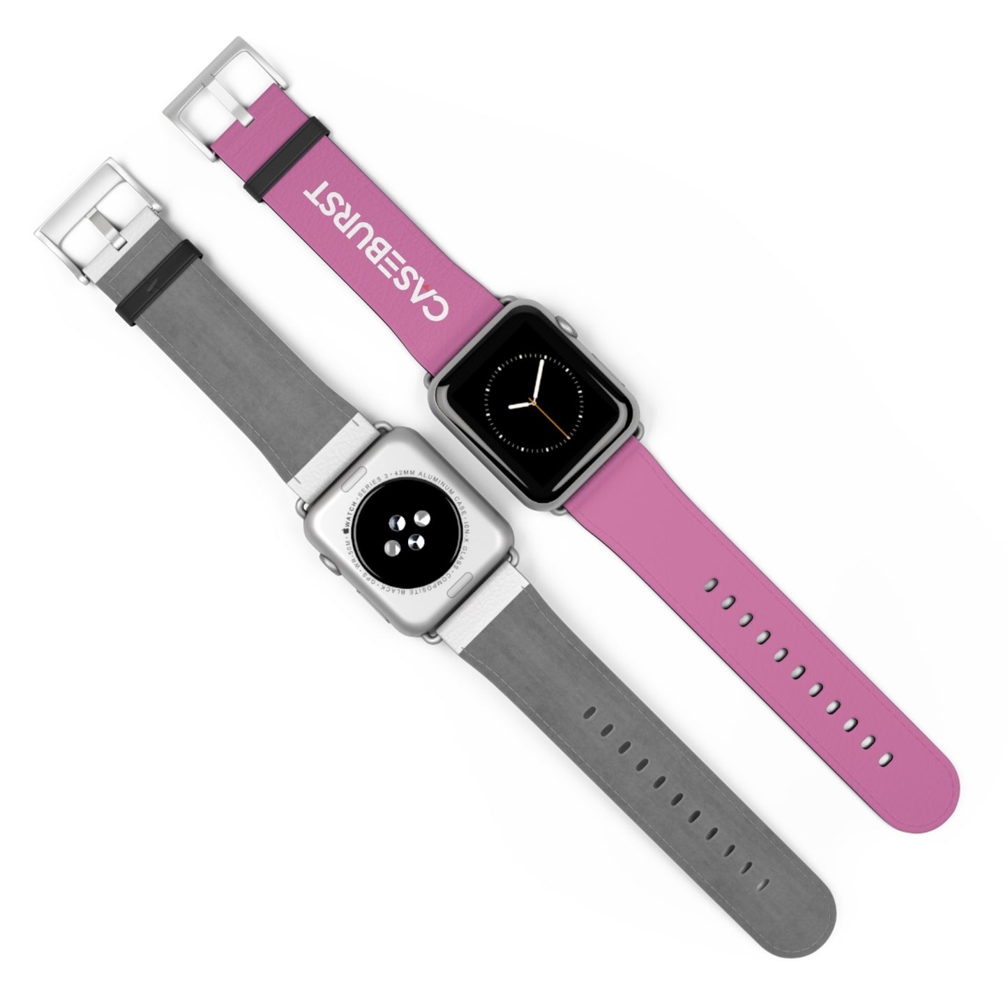 Baby Pink Faux Leather Watch Band.