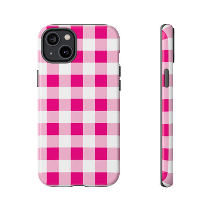 Pink Checkered - TOUGH PHONE CASE