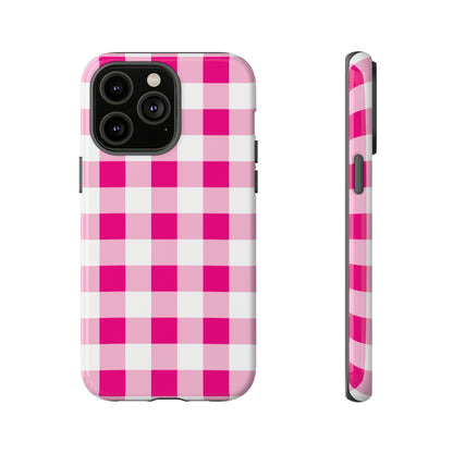 Pink Checkered - TOUGH PHONE CASE