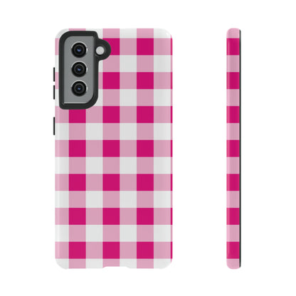 Pink Checkered - TOUGH PHONE CASE