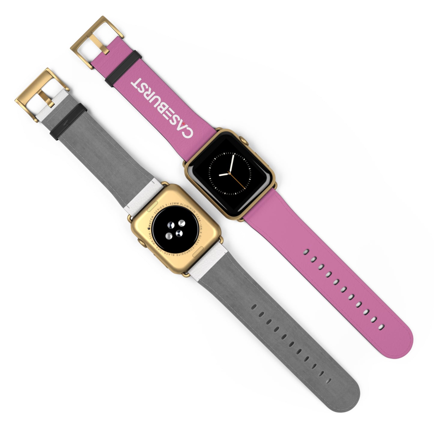 Baby Pink Faux Leather Watch Band.