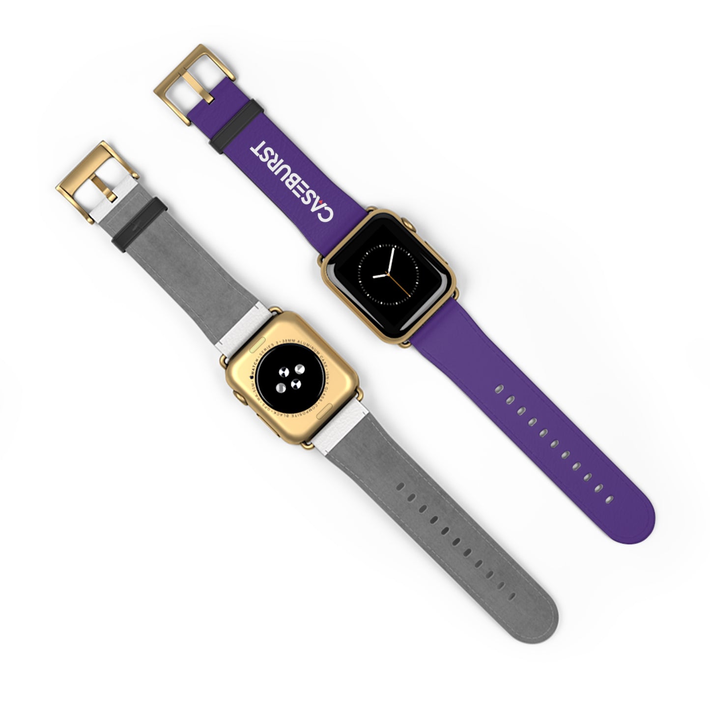 Purple Mash Faux Leather Watch Band.