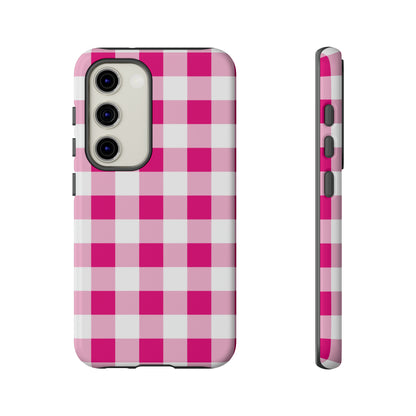 Pink Checkered - TOUGH PHONE CASE