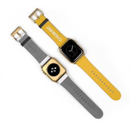 Yellow Faux Leather Watch Band.