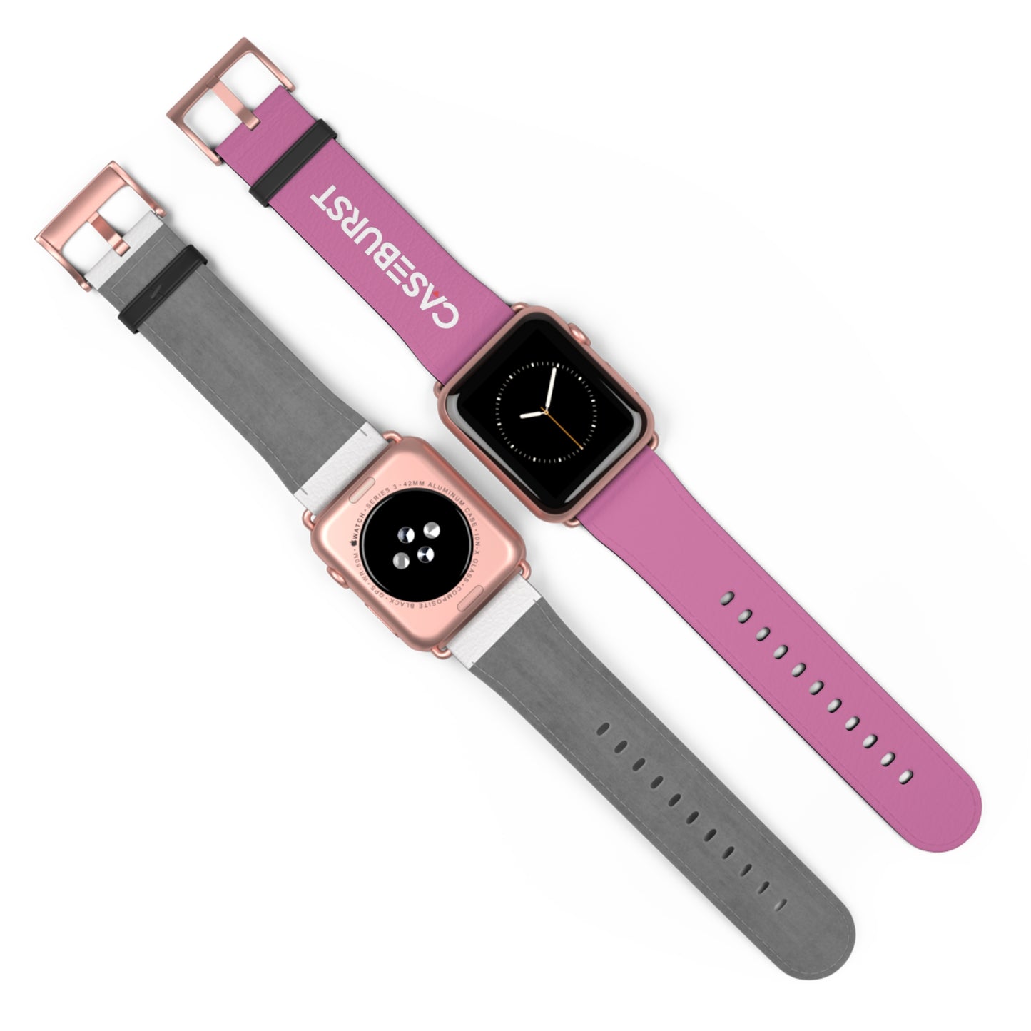 Baby Pink Faux Leather Watch Band.