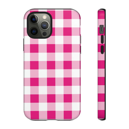 Pink Checkered - TOUGH PHONE CASE