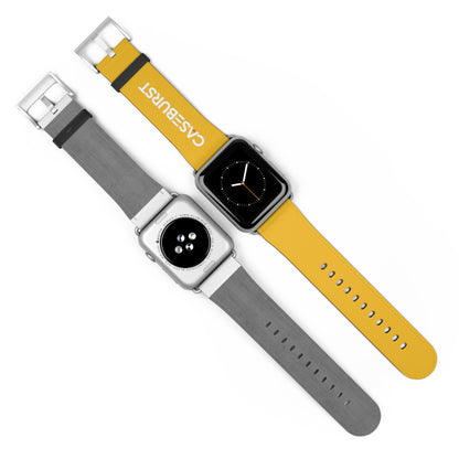 Yellow Faux Leather Watch Band.