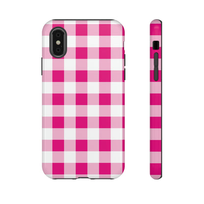 Pink Checkered - TOUGH PHONE CASE