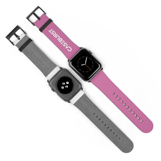 Baby Pink Faux Leather Watch Band.