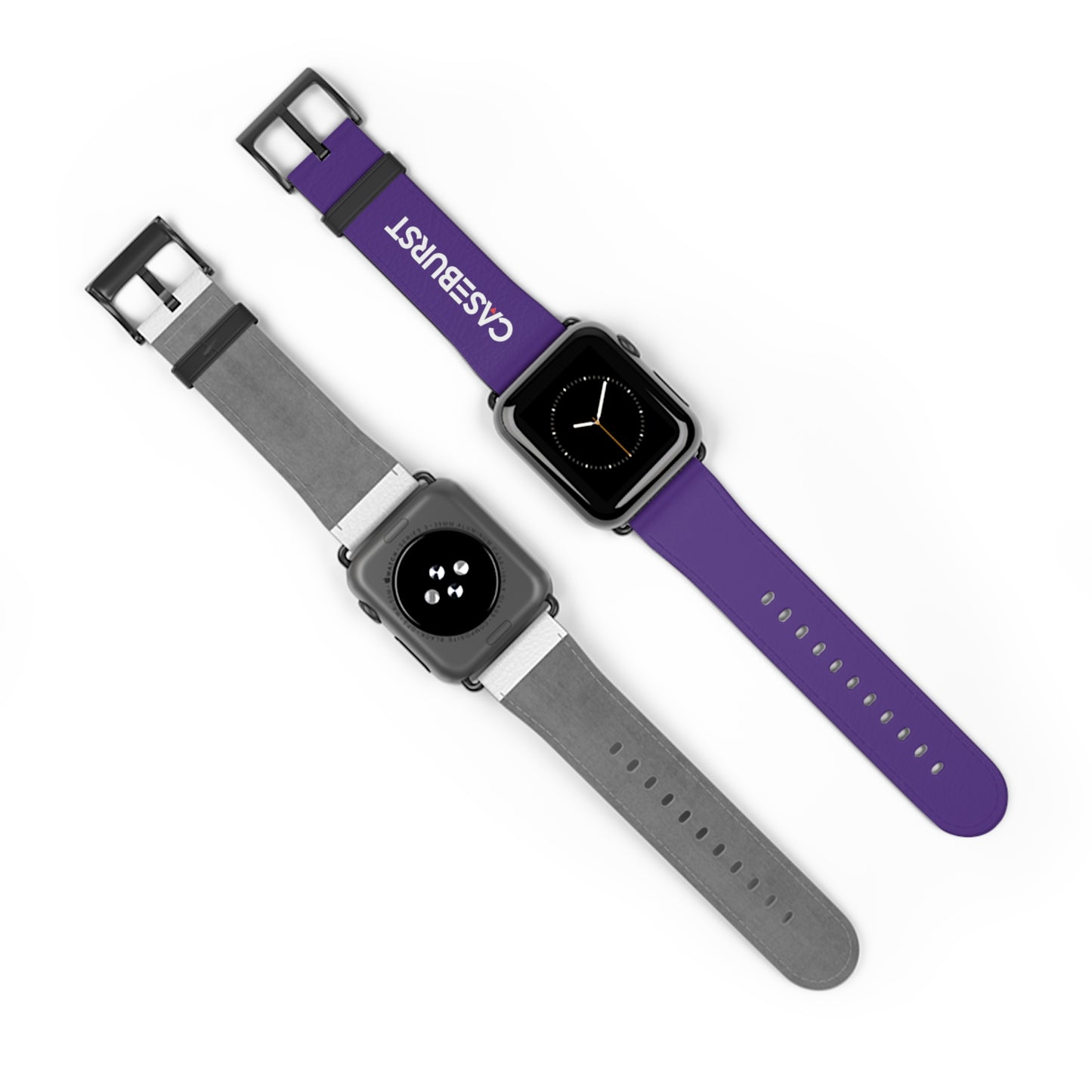 Purple Mash Faux Leather Watch Band.