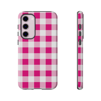 Pink Checkered - TOUGH PHONE CASE