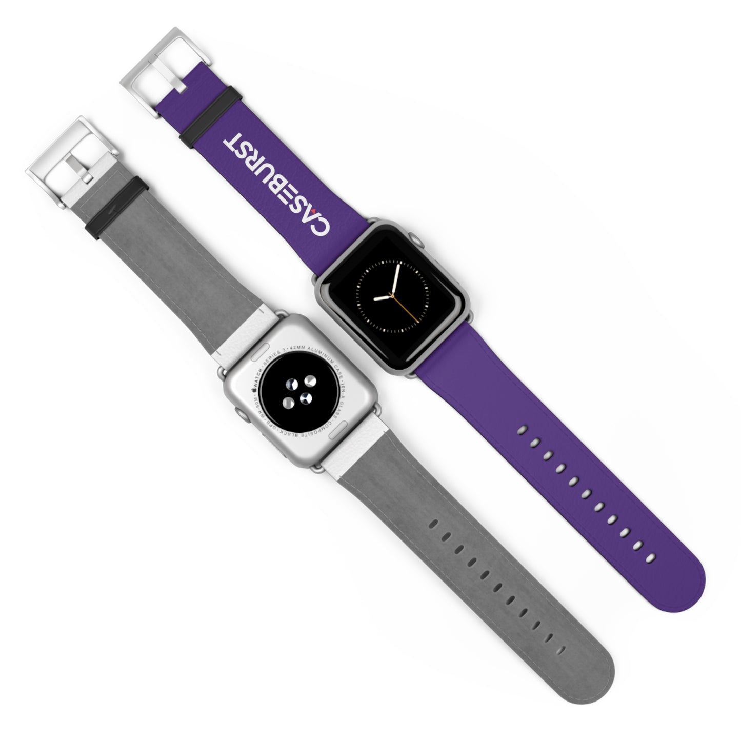 Purple Mash Faux Leather Watch Band.