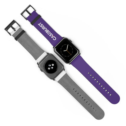 Purple Mash Faux Leather Watch Band.