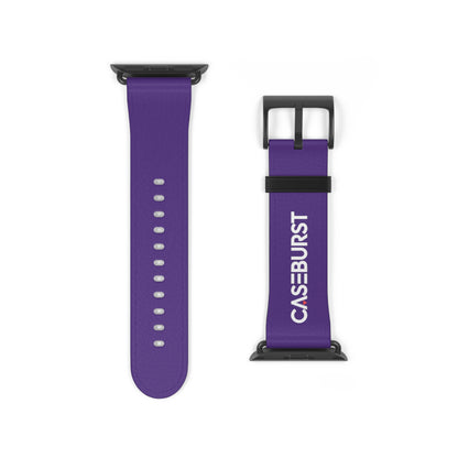 Purple Mash Faux Leather Watch Band.