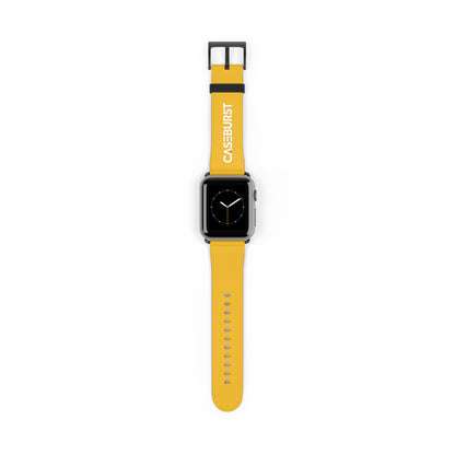 Yellow Faux Leather Watch Band.