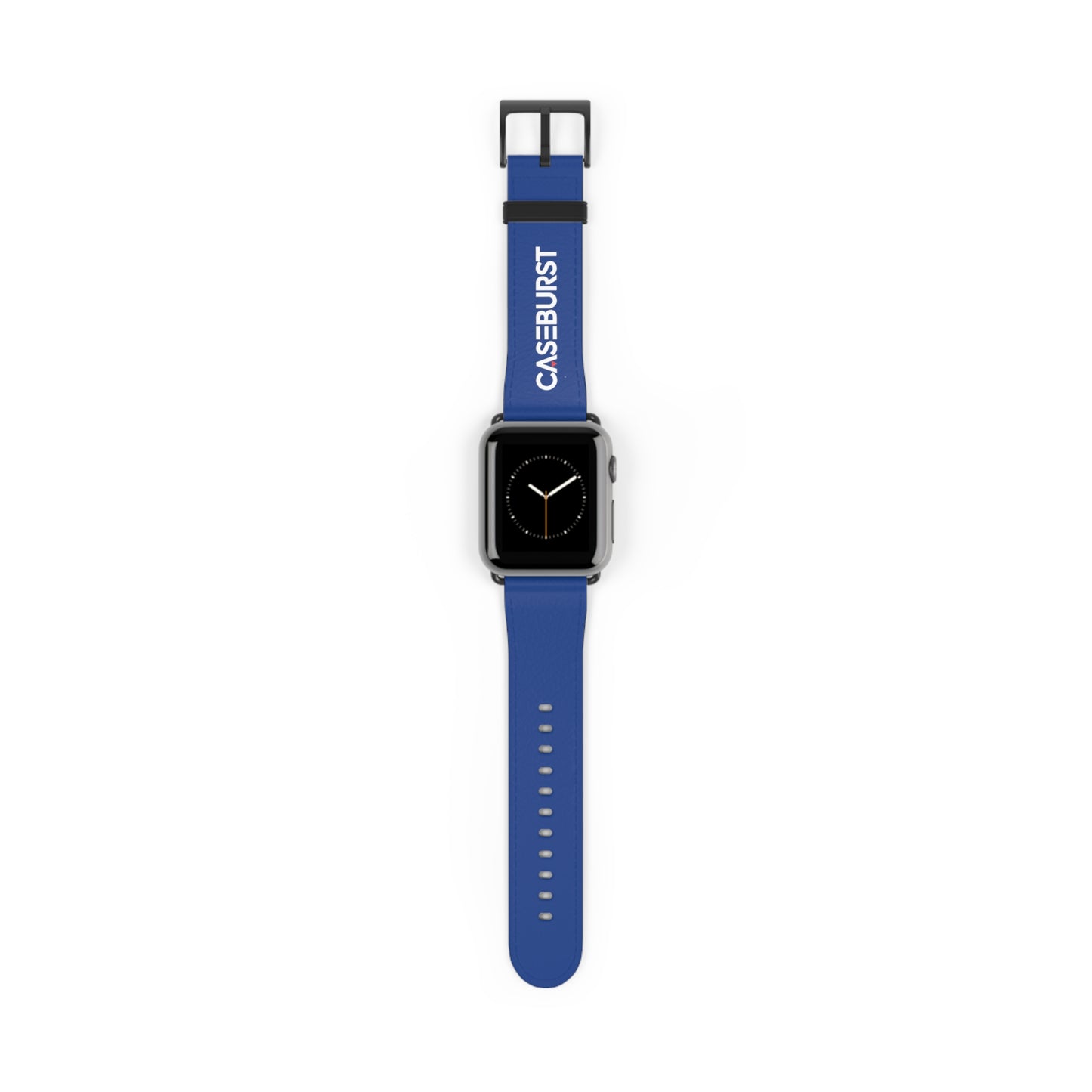 Dark Blue Faux Leather Watch Band.