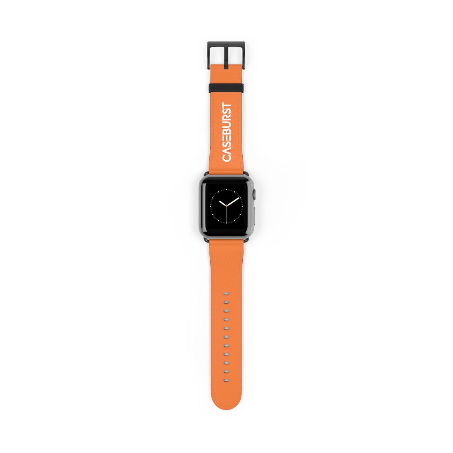 Tangy Orange Faux Leather Watch Band.