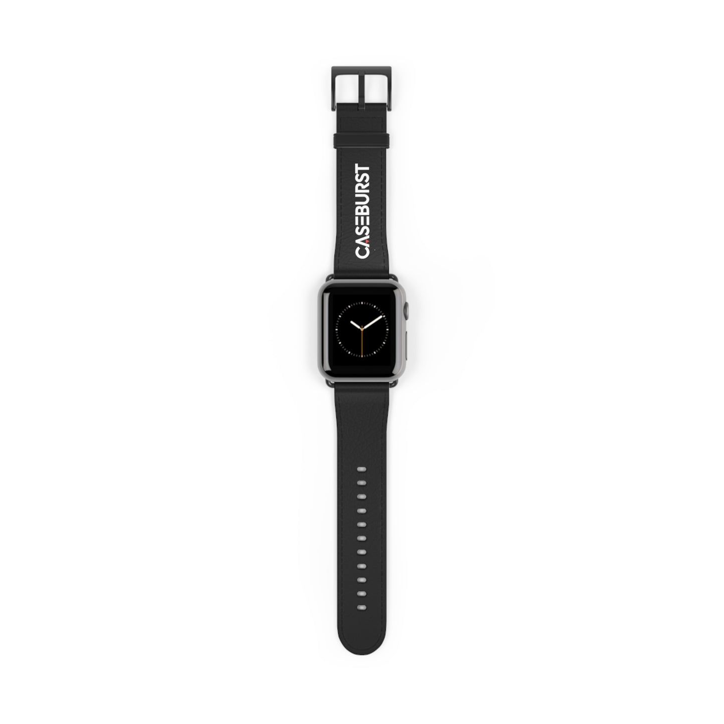 Black Faux Leather Watch Band.